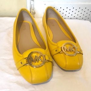 Michael Kors yellow Fulton moccasins